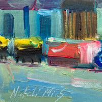 Image 2 of Urban Street Scene- Motorcycle by Restaurant