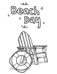 Image 6 of 20 Fun Beach Coloring Pages, Digital Download, Coloring Book, Adult, Instant Download book 2