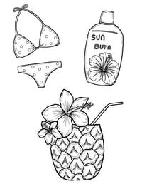 Image 13 of 20 Fun Beach Coloring Pages, Digital Download, Coloring Book, Adult, Instant Download book 2