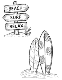 Image 15 of 20 Fun Beach Coloring Pages, Digital Download, Coloring Book, Adult, Instant Download book 2