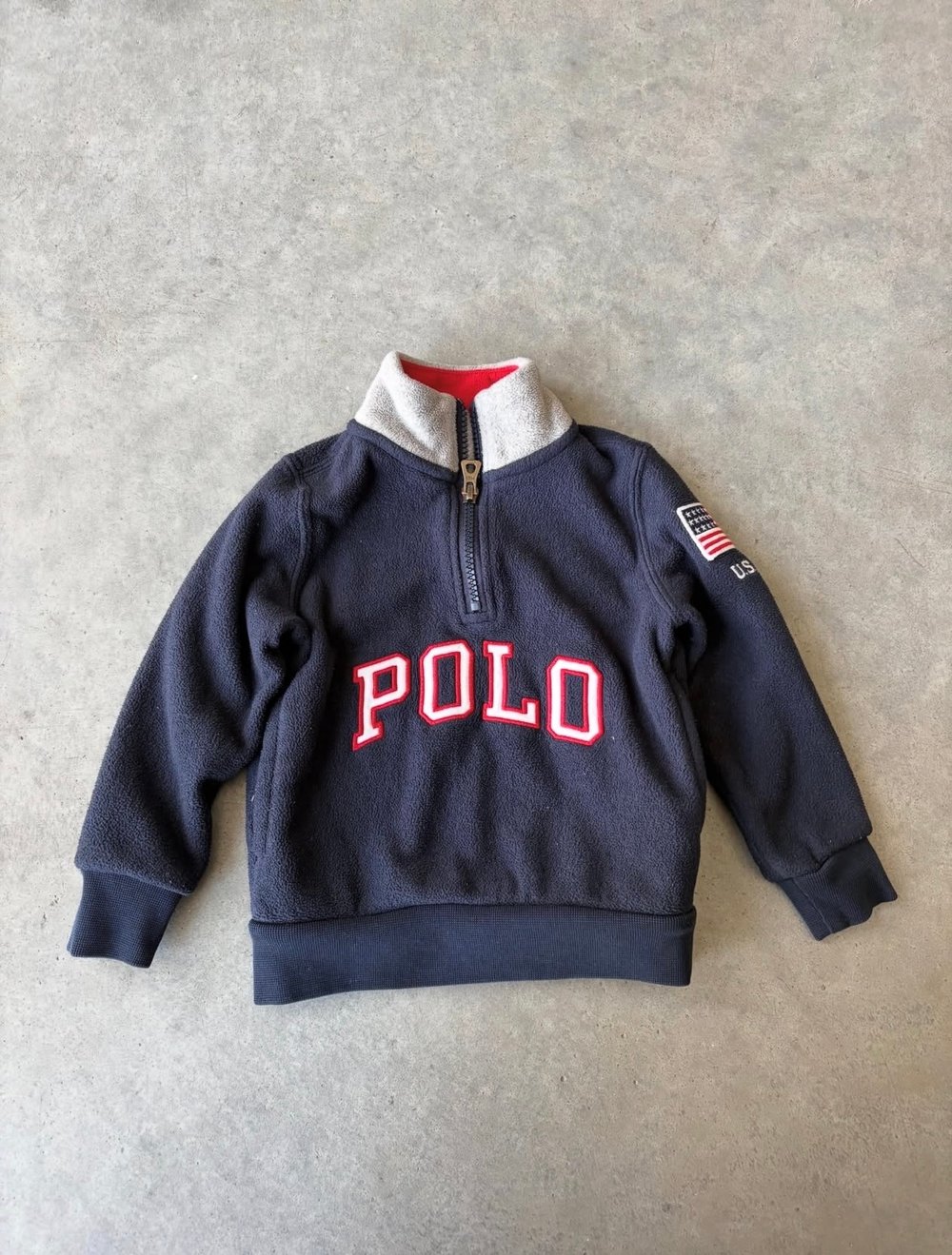 Image of Vinatge USA Polo Quarter Zip Fleece 2T