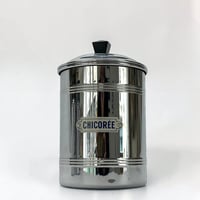 Image 2 of Pot à épices en chrome et bakélite Chicorée – Années 1930 – Boîte de cuisine chromée