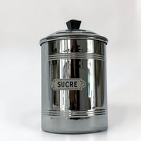 Image 2 of Pot à épices en chrome et bakélite SUCRE – Années 1930 – Boîte de cuisine ch...
