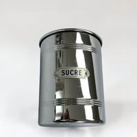 Image 4 of Pot à épices en chrome et bakélite SUCRE – Années 1930 – Boîte de cuisine ch...