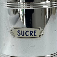 Image 6 of Pot à épices en chrome et bakélite SUCRE – Années 1930 – Boîte de cuisine ch...