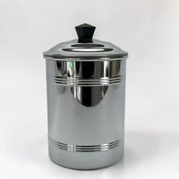 Image 3 of Pot à épices en chrome et bakélite SUCRE – Années 1930 – Boîte de cuisine ch...