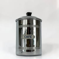 Image 2 of Pot à épices en chrome et bakélite CAFÉ - Années 1930 - Boîte de cuisi...