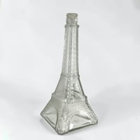 Image 3 of Grande bouteille Tour Eiffel ancienne en verre - carafe à liqueur Tour Eiffel vintage 1950
