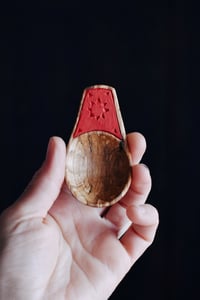 Image 3 of Hand carved spalted beech little coffee scoop 