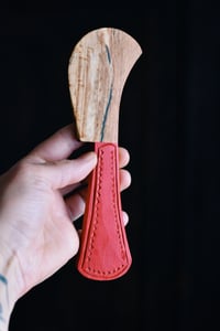 Image 3 of Hand carved spalted beech butter spreaders