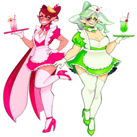 Image 1 of Waitress Squid Sister Standees
