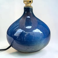 Image 12 of Lampe en céramique kintsugi vintage 1970 et abat-jour en soie peinte motif floral