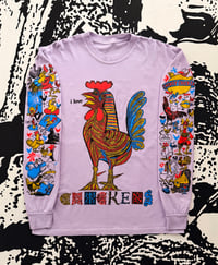 Image 1 of I LOVE CHICKENS (ORCHID LONG SLEEVE)