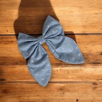 Image 2 of Handmade Hair Bow Polka Dots