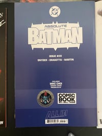 Image 2 of Absolute Batman #20 Full Art Signed VF+ to NM- Copy 