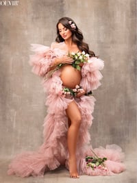 Image 3 of Aurora tulle cape dress