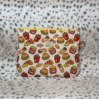 Image 1 of Fast Food Cheat Treat Handmade Padded Zipper Pouch