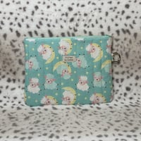 Lambs in the Moonlight Handmade Padded Zipper Pouch