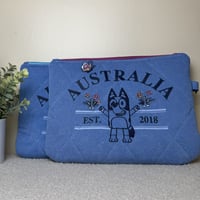 Image 1 of Bluey Upcycled Padded Zipper Pouch