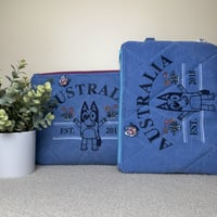 Image 3 of Bluey Upcycled Padded Zipper Pouch