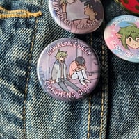 Image 2 of 'Crashing out' Fercade Button Pin