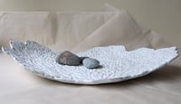 Image 7 of White Coral Paper Mache Plate | OOAK Coastal Sculpture Decor