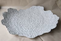 Image 11 of White Coral Paper Mache Plate | OOAK Coastal Sculpture Decor