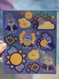 Image 3 of Summer Solstice Bunnies Sticker Sheet