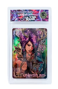 1/3 ULTRA RARE "Universe" Chase Holographic Embossed Trading Card Slab