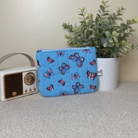 Image 1 of American Butterflies Quilted Zipper Pouch
