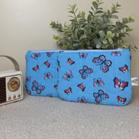 Image 2 of American Butterflies Quilted Zipper Pouch