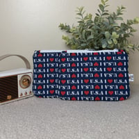 Image 2 of I love USA Quilted Zipper Pouch