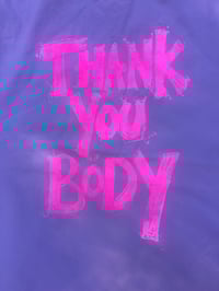 Image 1 of Lavender T Shirt with pink gradient text (XL)