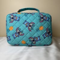 Image 2 of Pineapple Stitch Quilted Makeup Bag
