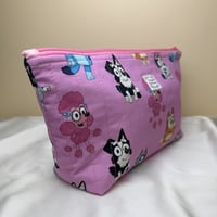 Image 2 of Bluey Pink Quilted Zipper Pouch