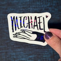 Image 1 of "Michael" holographic sticker