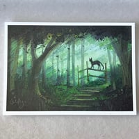 Image 1 of 'Forest Trail Cat' Art Print
