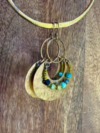 Image 4 of Peaces of Luanda . Brass Turquoise earrings 