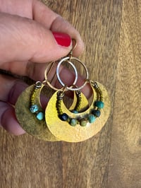 Image 5 of Peaces of Luanda . Brass Turquoise earrings 