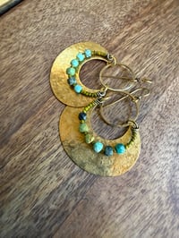 Image 9 of Peaces of Luanda . Brass Turquoise earrings 
