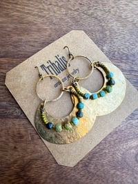 Image 13 of Peaces of Luanda . Brass Turquoise earrings 