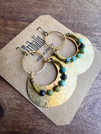 Image 2 of Peaces of Luanda . Brass Turquoise earrings 