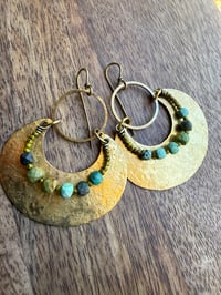 Image 10 of Peaces of Luanda . Brass Turquoise earrings 