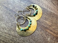 Image 1 of Peaces of Luanda . Brass Turquoise earrings 