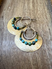 Image 16 of Peaces of Luanda . Brass Turquoise earrings 