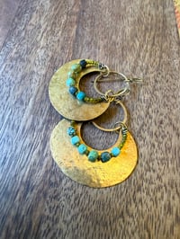 Image 18 of Peaces of Luanda . Brass Turquoise earrings 