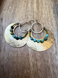 Image 20 of Peaces of Luanda . Brass Turquoise earrings 