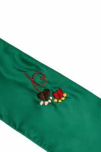 Image 3 of Threadella Studio Soft Cotton Dog Bandana with Red Heart & Paw Embroidery for Small & Medium Dogs