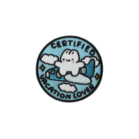 Image 1 of certified vacation lover pin