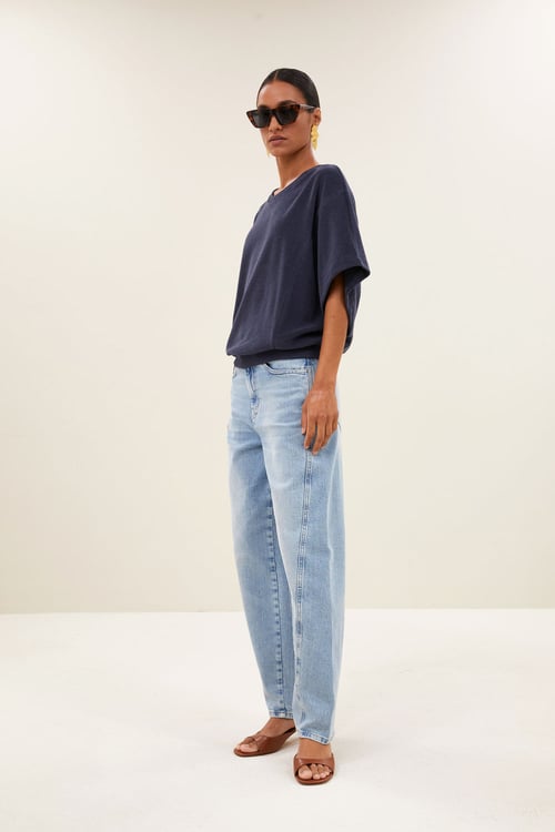 Image of 1-Sudadera toalla Nuki slub Top midnight